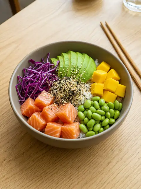 Photo d'un poke bowl